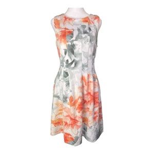 Vince Camuto Floral Print Dress Sz 8